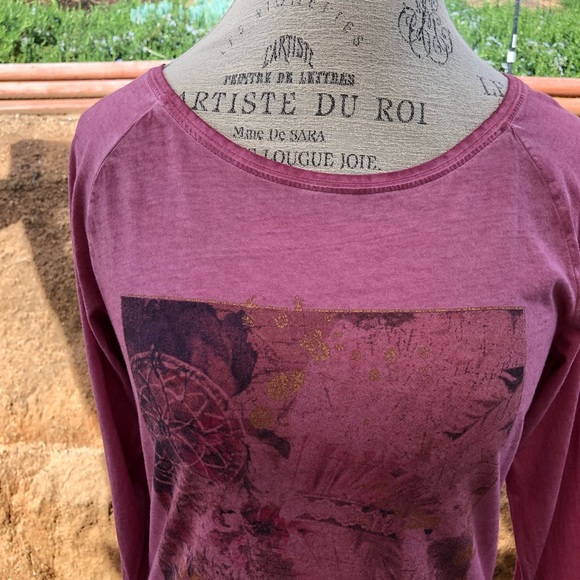 Kappahl Mauve/Gold XS Graphic Tee Gorgeous Color - Picture 3 of 7